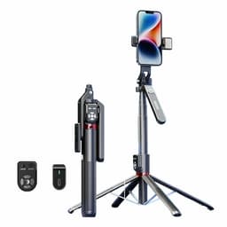 Dubbel Fjärrkontroll Selfiestick Bluetooth Gimbal Enkel V1-fyllnadslampa P325