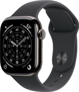 Apple Watch S11 42mm CEL (liuskekivi titaani/musta urheiluranneke) M/L