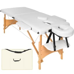 tectake Massagebriks med 2 zoner, 5cm polstring  + taske 185 x 61 x 62 cm Hvid