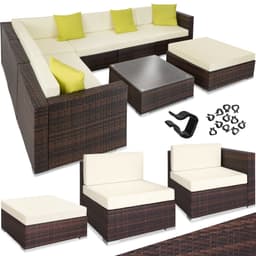 Rottinkiset puutarhakalusteet lounge Marbella