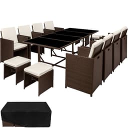 Poly rotting hagemøbel spisegruppe Palma 8+4+1