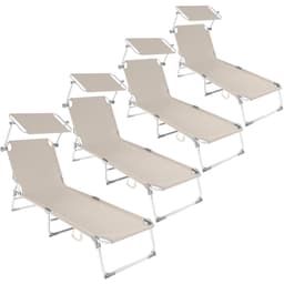 4 aurinkotuolia alumiini Victoria 4 asetusta