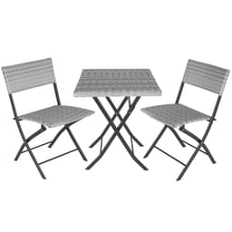 tectake Cafésæt Trevi 45 x 54.5 x 81 cm Lysegrå