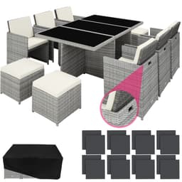 Rottinki-puutarhakalustesarja New York, jossa on suojapeite