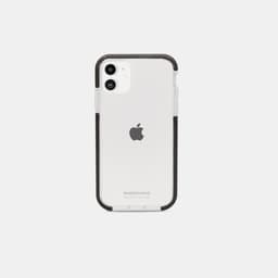 MobileFriend Genomskinligskal iPhone 12 /12 Pro with black frame