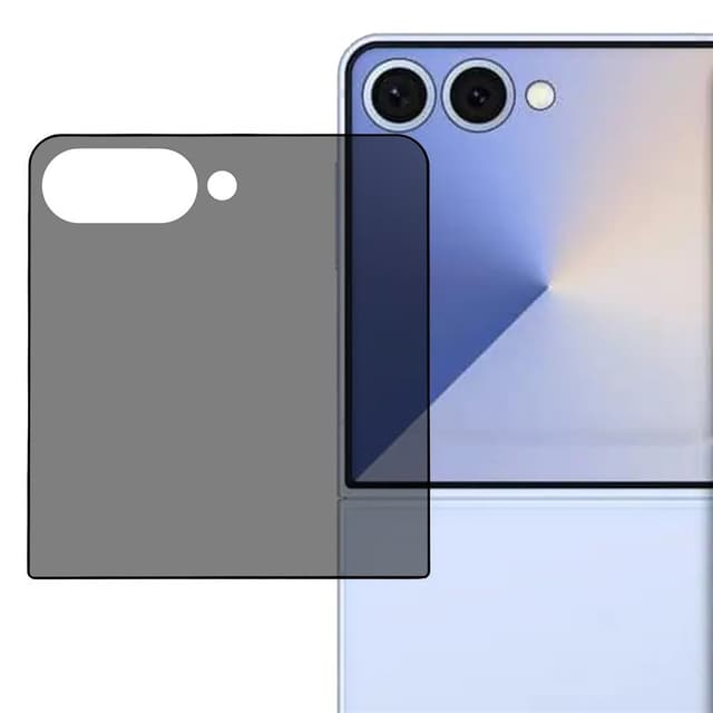 SKALO Samsung Z Flip7 Privacy Ydre Skærmbeskytter - Sort