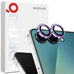 SKALO Samsung Z Flip7 NORTHJO Kamerasuoja Metallirengas - Violetti