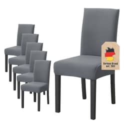 6x Tuolinpäälliset Tuolien suojus (harmaa)