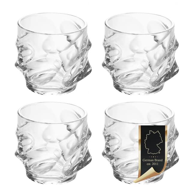 4x whiskyglas Old Fashioned Whiskey krystalglas