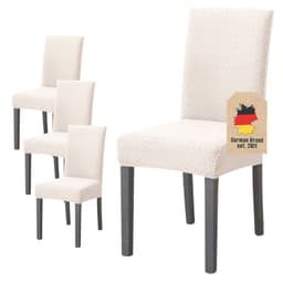 4x Stoltrekk 38-45 cm sete 45-65 cm rygghøyde (krem)