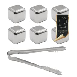 Whiskeystenar 6x iskuber kylstenar Kylkuber (silver)