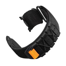 Nylon Loop Strap kompatibel med Samsung Watch 8/8 Classic - Svart