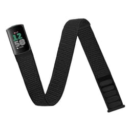 Mukava nailonranneke Fitbit Charge 5/6:lle Musta