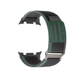 Grønn og svart nylonflettet klokkereim kompatibel med Samsung Watch 8