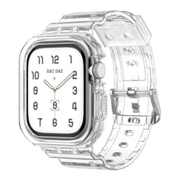 Silikoninen urheiluranneke Apple Watch Series 9/10, 46mm, läpinäkyvä musta Läpinäkyvä