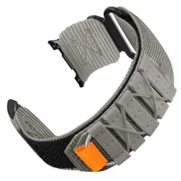 Nylonpunottu ranneke, yhteensopiva Samsung Watch 8/8 Classic -kellojen kanssa, harmaa