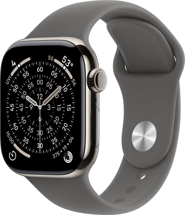 Apple Watch S11 42mm CEL (Natural Titanium/Stone Gray Sport Band) M/L