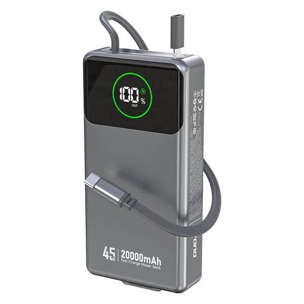 Dudao Powerbank 20000 mAh 45 W med USB-C-kabel