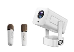 NÖRDIC Projektor 1080P 300ANSI med 2 Karaoke Mikrofoner