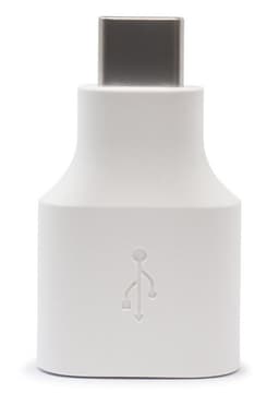 Google-sovitin USB-USB-C:hen, irtotavarana, valkoinen