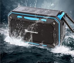 Vandafvisende højttaler med karabinhage og cykelholder