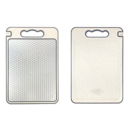 304 Skjærebrett i rustfritt stål med diamantmønster - Dobbeltsidig antibakterielt skjærebrett