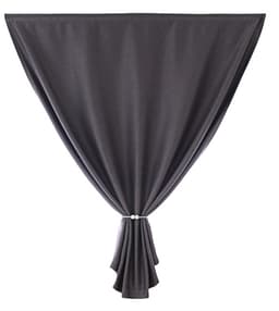 Mörkläggningsgardiner i sovrummet med magisk tejp, ingen borrning kräv