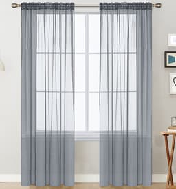 Mørkleggingsgardiner for soverom, stue og mer Grå L