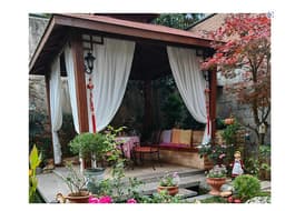 Utendørs paviljonggardiner med kroker (2,5 m bred x 2,7 m høy)