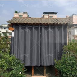 Utendørs Paviljong Gardiner (1,5x2,5m med Kroker/Enkelt Panel)