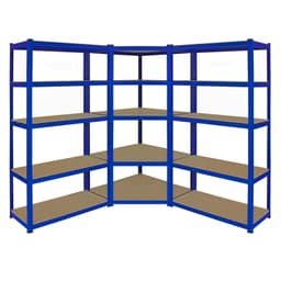 Monster Racking T-Rax -kulmahyllykkö ja 2 x 90 cm autotallin säilytyspaikkaa, sininen