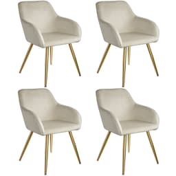 Spisestol Marilyn i fløyel - gullben