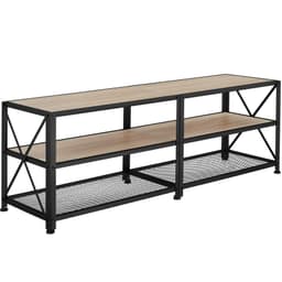 tectake TV-bänk   141 x 41.5 x 50.5 cm Industriellt Lätt Trä, Ek Sonoma