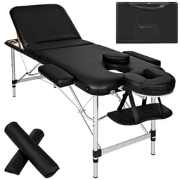 tectake Massagebriks med 3 zoner, 5 cm polstring og taske 210 x 95 x 89 cm Sort