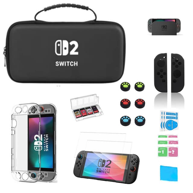 Premium Nintendo Switch 2-fodral & Förvaringsväska för tillbehör