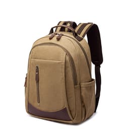 Ny Canvas Laptop-ryggsekk for menn, romslig forretningsreiseveske kaffe