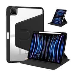 Akryylinen pyörivä suojakotelo kynätelineellä, yhteensopiva Huawei MatePad Air 11.5 -tuuman kanssa - Musta