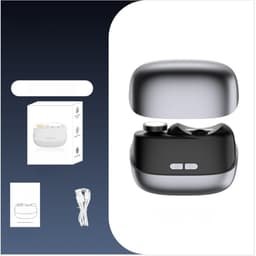 Elektrisk negleklipper: Automatisk negletrimmer og -sliber med LED-lys Sort