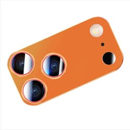 Oranssi Mattapintainen Kameran Linssinsuojus Yhteensopiva iPhone 14 Pro Max/15 Pro Max/16 Pro Max - Karkaistu Lasi, Naarmuuntumaton