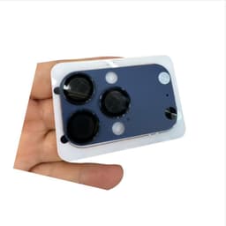 Matte Tempered Glass Lens Protector Compatible with iPhone 14 Pro/15 Pro/16 Pro - Deep Blue