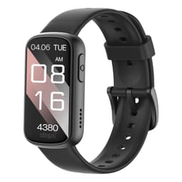 Smartklokke med pulsmåler, søvnmåler, skritteller Sort