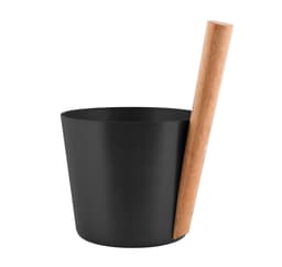 Saunakori RENTO BLACK, 5L, alumiini/bambu