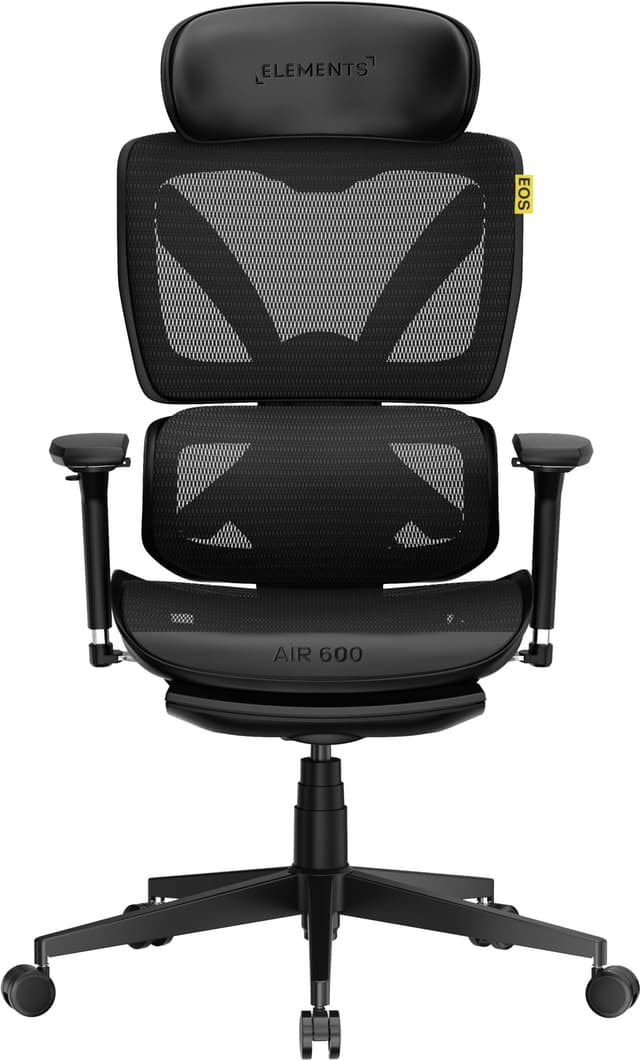 Elements AIR 600 Mesh gamingstol (sort)