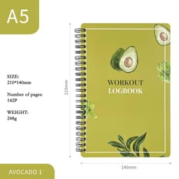 A5 Spiral Fitness Planner - Træningslogbog, Daglig Træningstracker
