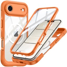 Oransje 9H herdet glass støtsikkert deksel kompatibelt med iPhone 17 Air