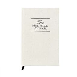 A5 Daglig Takknemlighetsjournal - Innbundet Lin Notatbok med Tykt Papir Beige