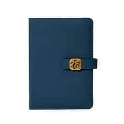 A5 Fortykket PU-læder notesbog med magnetisk lukning og penholder Blå