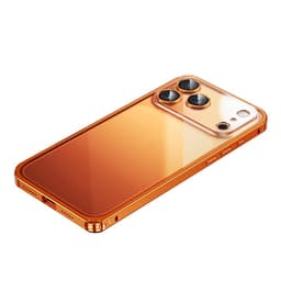 Oranssi magneettinen jousisolki läpinäkyvä takakuori, yhteensopiva iPhone 17 Pron kanssa