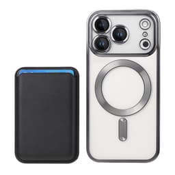 Svart magnetisk dekselsett kompatibelt med iPhone 17 Pro - Inkluderer Magsafe-kortholder