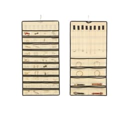 Smykkeoppbevaringspose med 48 rom Beige